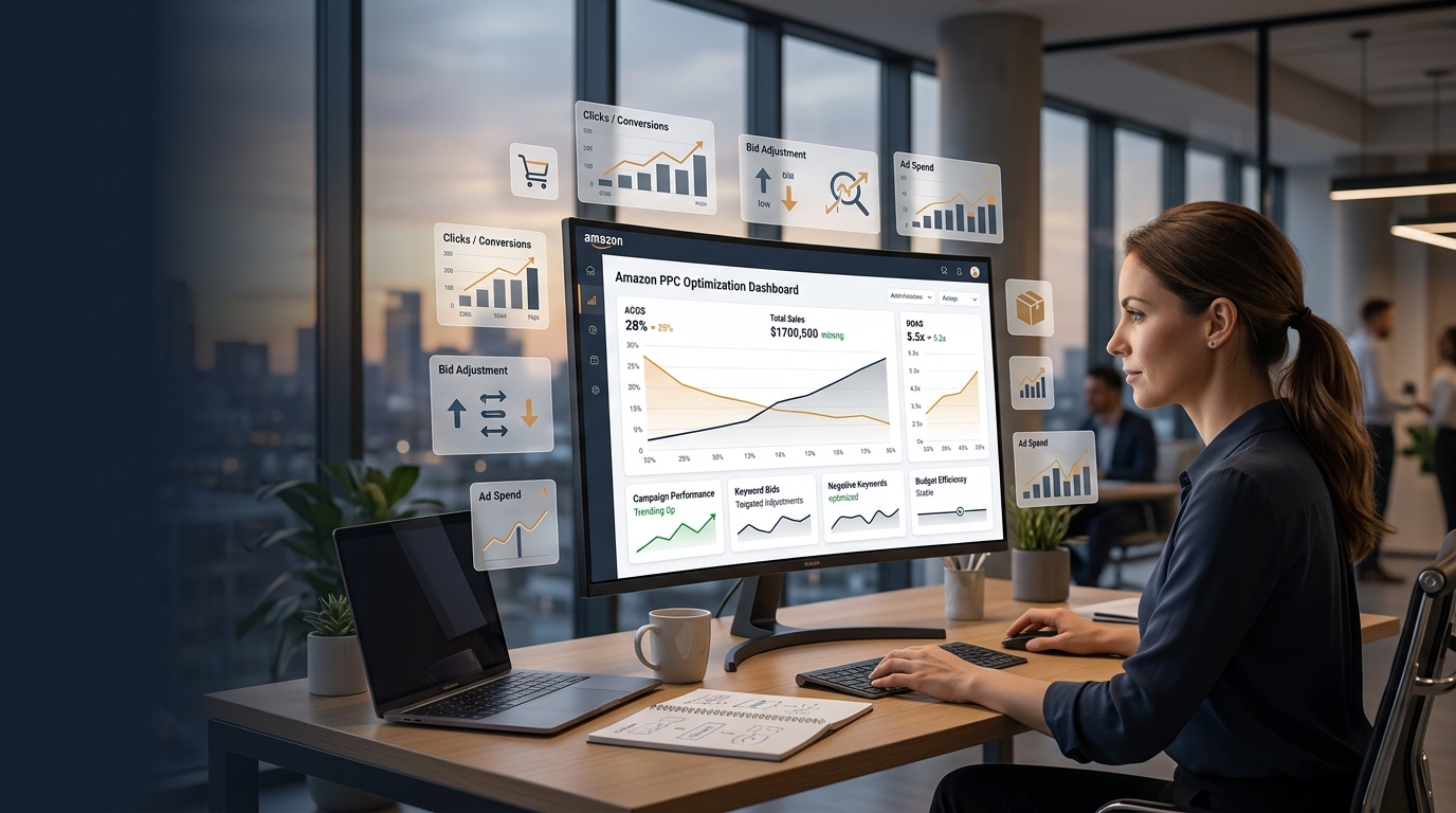 Amazon PPC strategy analytics dashboard